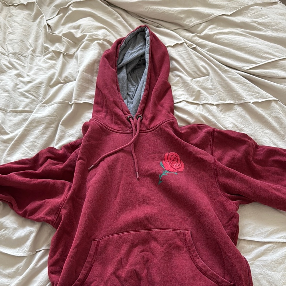 Xersion Red and Gray Athletic Quarter-Zip Sweater